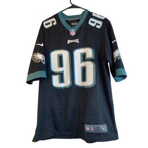 Nike NFL Philadelphia Eagles Jersey #96 Logan Black/Teal Mens Medium